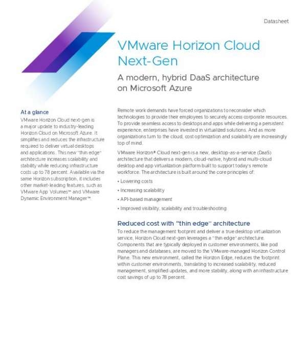 VMware Horizon Cloud Next-Gen