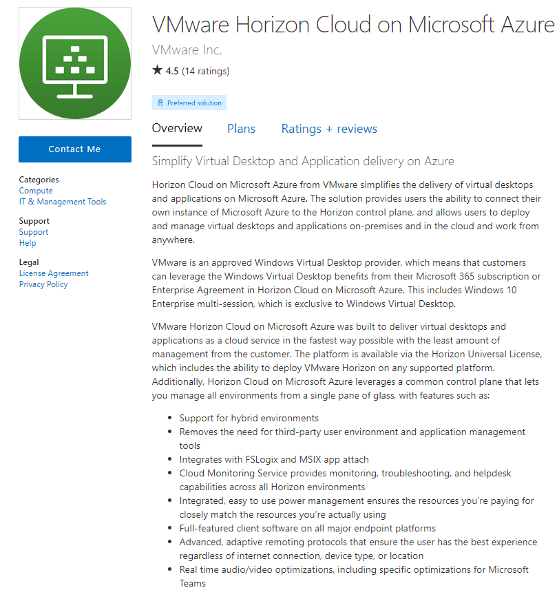 VMware Horizon Cloud on Microsoft Azure
