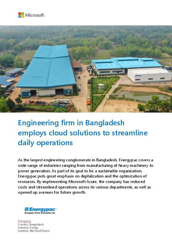 Engineering Firm in Bangladesh Employs Cloud Solutions to Streamline Daily Operations